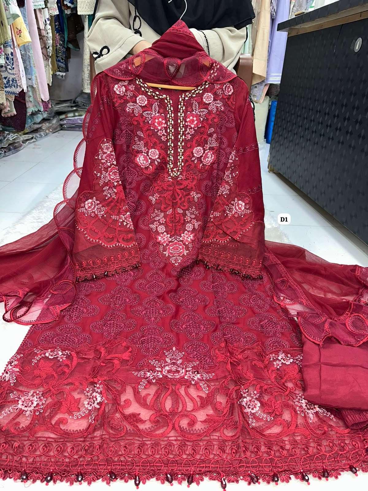 RTW BAHAAR STITCHED PURE CHIFFON COLLECTION DESIGNS OF MARIA B CHIFFON BY ZA